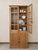 Brown Wooden Glass Cabinet For Sale - Image 8 of 8