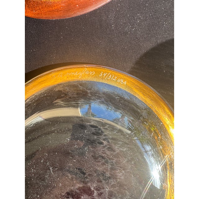 Glass Vintage Annieglass Roman Antique Bowls – 24k Gold Rim – Signed 1980s – 8.5” (Set of 4) For Sale - Image 7 of 7