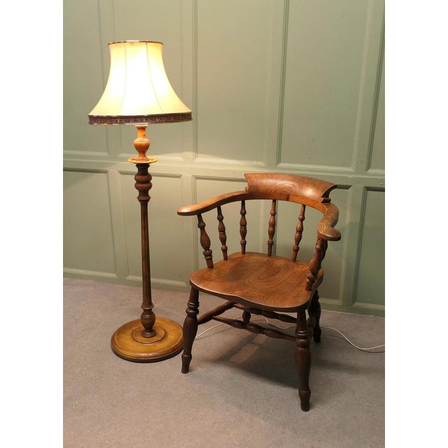 Edwardian Turned Floor Standing Reading Lamp, 1900 For Sale - Image 6 of 7