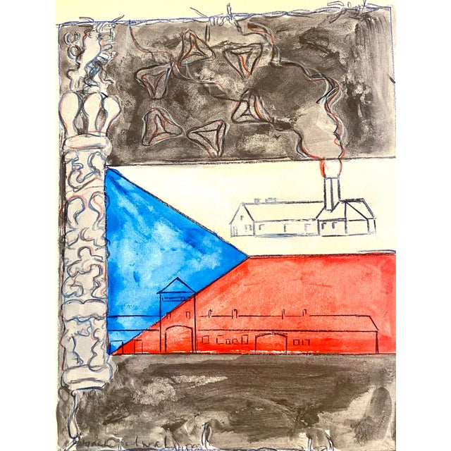 Mark Podwal, Large Archival Pigment Print Judaica Lithograph Mark Podwal Jewish Hebrew Art For Sale In Miami - Image 6 of 6