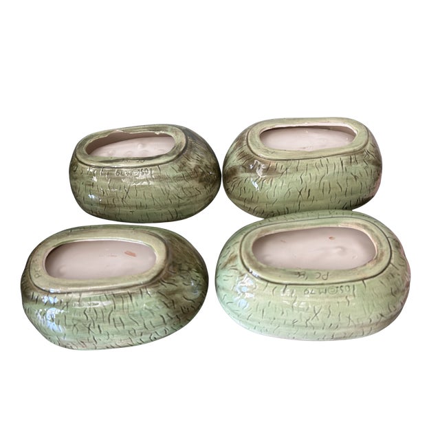 Vintage Mid-Century Modern Watermelon Ceramic Hand-Painted Trompe L’Oeil Fruit Bowls – 5-Piece For Sale - Image 10 of 11