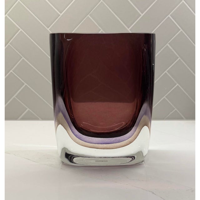 Global Views Borealis Amethyst Polish Art Glass Vase For Sale In Dallas - Image 6 of 12