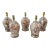 Vintage Coastal Glass Ginger Jar Shell Lamps - Five Available For Sale