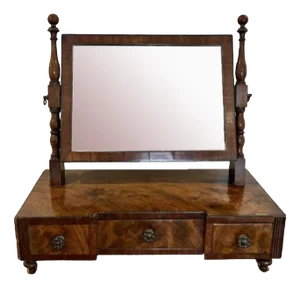 George III Mahogany Dressing Mirror, 1800s
