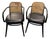 A Pair of Rare Vintage Black and Tan Bentwood Thonet Chairs by Josef Hoffman for Ligna, Circa 1970s For Sale