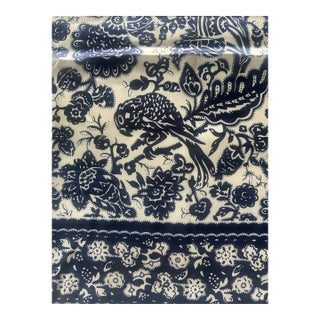 Vintage Tidi Large Silk Scarf With Chinoiserie Birds & Florals, 39” X 38” For Sale