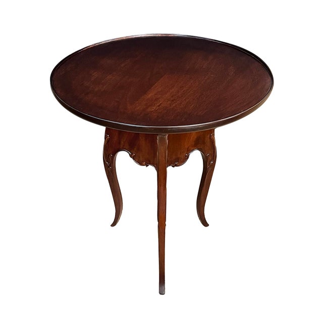 Art Nouveau Art Nouveau Style Mahogany Circular Side/Drinks Table For Sale - Image 3 of 8