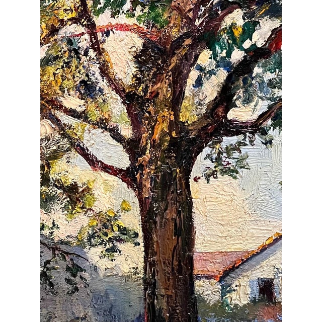 Laure Bruni, Beneath the Tree's Shade, Oil on Canvas For Sale - Image 6 of 15