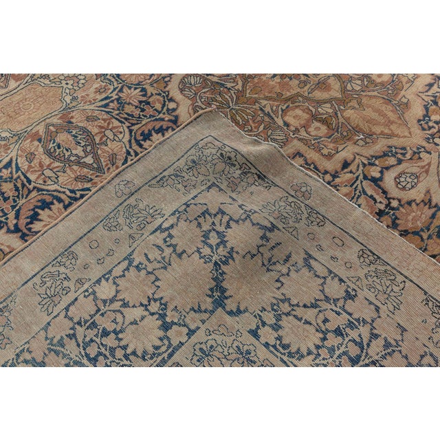 One-of-a-kind Antique Persian Kirman Brown Rug For Sale - Image 4 of 6