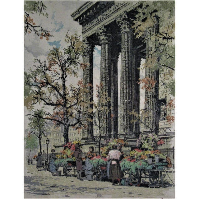Artist: Hans Figura (Austrian, 1898-1978) Title: Marche aux Fleurs, Place de la Madeleine, Paris Year: Circa 1960 Medium:...