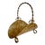 Vintage Gilt Gold Hammered Metal Firewood Holder For Sale
