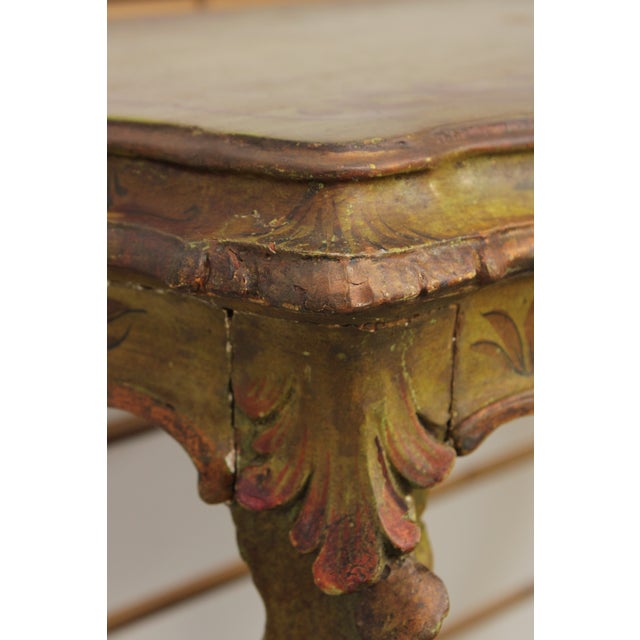 Vintage Venetian Paint Decorated Hanging Wall Shelf For Sale - Image 11 of 12