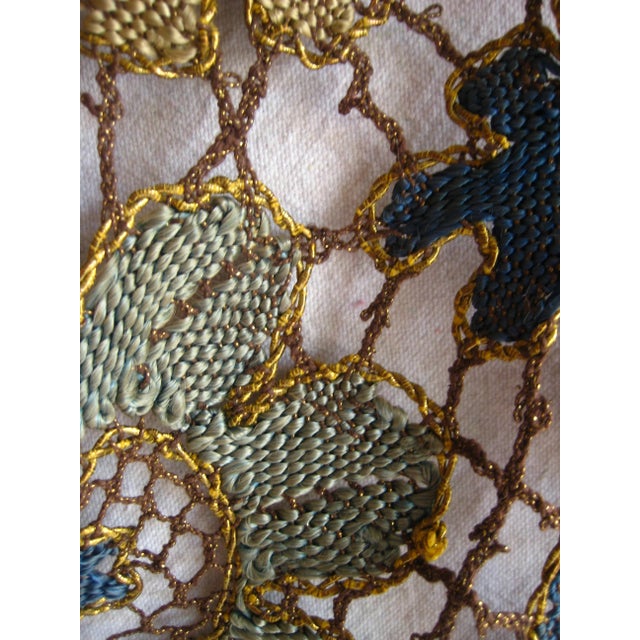 French Embroidered 1920 Table Runner For Sale - Image 10 of 10