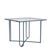 A free flowing frame design and transitional glass tabletop define the Walter Lamb Aluminum 20" Round Occasional Table....