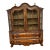 Antique Dutch Marquetry Vitrine Cabinet/Display Hutch For Sale