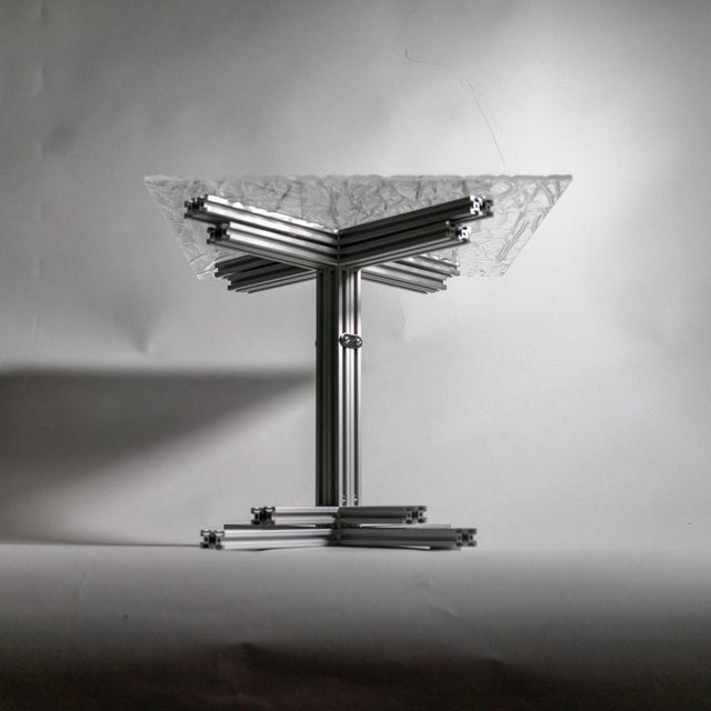 Not Yet Made - Made To Order Ice Aluminum and Acrylic Glass Side Table by Baka Studio For Sale - Image 5 of 12
