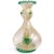Gorgeous and large, early Murano hand blown gold flecks and green accents Italian art glass flower vase. Documented to the...
