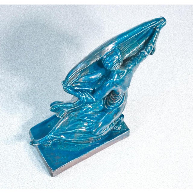 Blue Ceramic Sculpture from Atelier Primavera, 1930s For Sale - Image 8 of 18