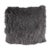 Custom Handmade Mongolian Lamb Pillow in Slate Gray With Cashmere Wool Back For Sale