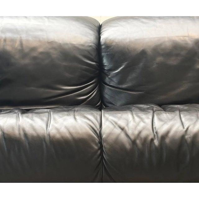 Black 3-Seater Sofa by Pierluigi Cerri for Poltrona Frau, Italy, 1990s For Sale - Image 13 of 15
