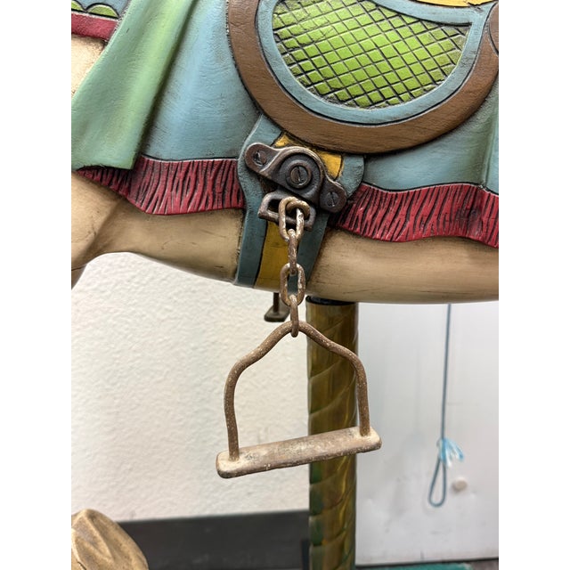 White Circa 1905 Herschell-Spillman Inside-Row Jumper Carousel Horse For Sale - Image 8 of 12