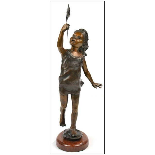 You are viewing a high-quality Jo Saylors bronze sculpture titled, "In the Breeze" which is one of her most exquisite...