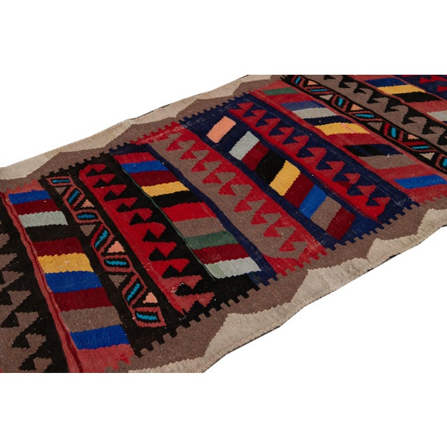 Mid-20th Century Vintage Kilim Runner Rug 4' 2" X 9' 5''. For Sale - Image 10 of 11