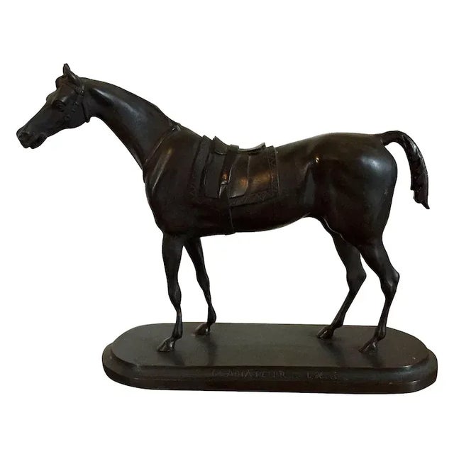 19th Century French Bronze Race Horse Gladiateur For Sale - Image 11 of 11