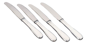 Lunch Knives in Sterling Silver and Stainless Steel by Evald Nielsen, 1930s, Set of 4