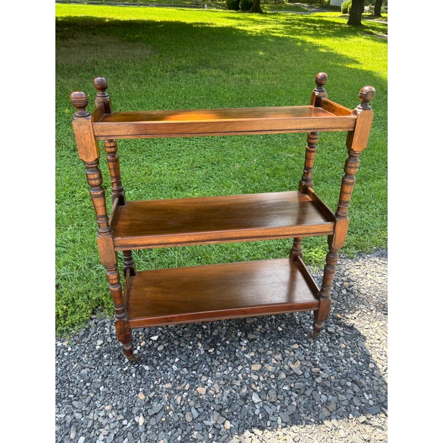 Burnt Umber English Regency Mahogany Dumbwaiter, Circa 1840 For Sale - Image 8 of 11