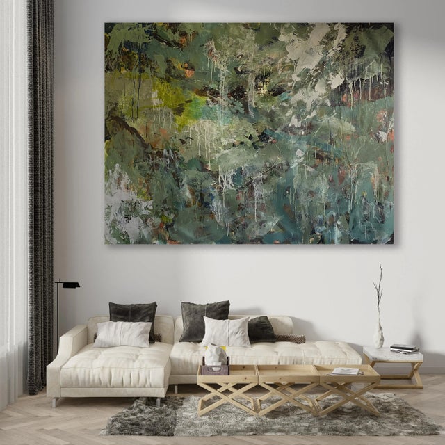 Textile "Deep in the Forest" 2024 Original Painting by Jessalin Beutler For Sale - Image 7 of 9