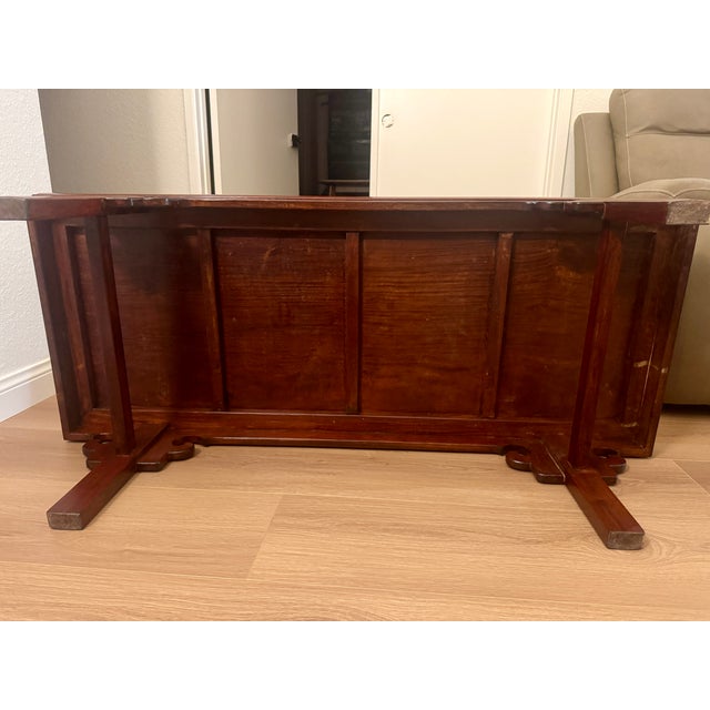 Wood Vintage Asian Modern Solid Wood Coffee Table - Ming Style For Sale - Image 7 of 9