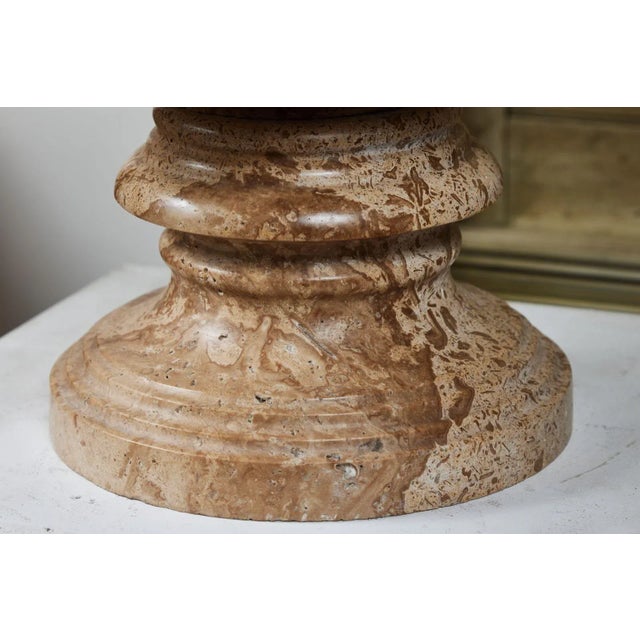 Mid-Century Modern Large, Carved Marble Tazza from Florence For Sale - Image 3 of 6