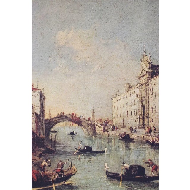 Canvas Landscape Representation of Venice, 1960s, Set of 2 For Sale - Image 15 of 17