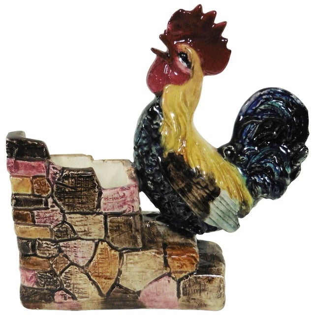 Late 19th Century 19th Century French Provincial Majolica Rooster Jardiniere For Sale - Image 5 of 5