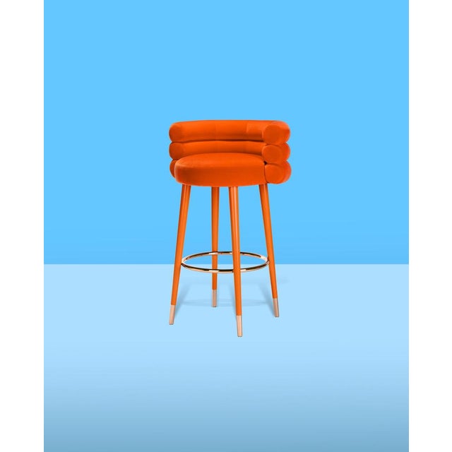 Contemporary Set of Marshmallow Bar Stools by Royal Stranger For Sale - Image 3 of 18