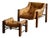 Amazonas Lounge Chair with Ottoman in Cognac Leather by Jean Gillon Brazil 1960s For Sale