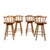 A charming set of four solid knotty pine swivel bar stools, crafted in a classic captain’s chair style, circa 1980. Each...