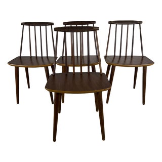 Vintage Chairs by Poul M. Volther for FDB Furniture, 1960s, Set of 4 For Sale