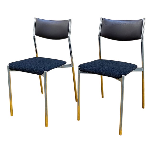 Set of Vintage Side Chairs, 1980s For Sale