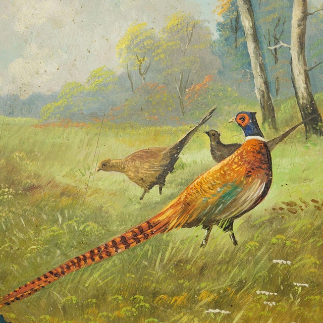 Rustic European Antique Honor Target With Three Pheasants, Germany Ca. 1930s For Sale - Image 3 of 4
