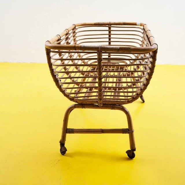 Vintage Bamboo Bed, 1960s For Sale - Image 4 of 7