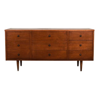 1960s Mid-Century Nine Drawer Modern Dresser For Sale