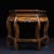 Vintage Chinese Huali Rosewood Mother-of-Pearl Inlaid "Fish & Lotus" Hexagonal Stool For Sale - Image 9 of 10