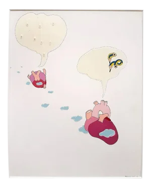 Anche la Valvola Mitrale Ha Una Sua Morale - Original Enamel on Cardboard 1970