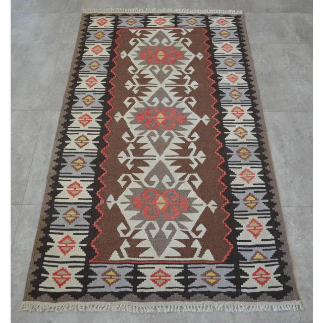 1980s 1980s Hand Woven Turkish Rug For Sale - Image 5 of 8