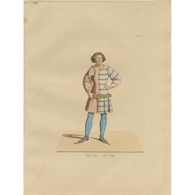 Paul Mercuri, Medieval Costume Prints, 1845, Engravings, Set of 10 For Sale - Image 4 of 14