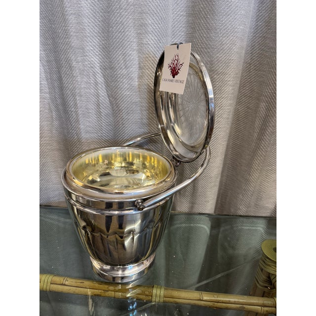 1950s Midcentury Handled Ice Bucket For Sale - Image 5 of 6