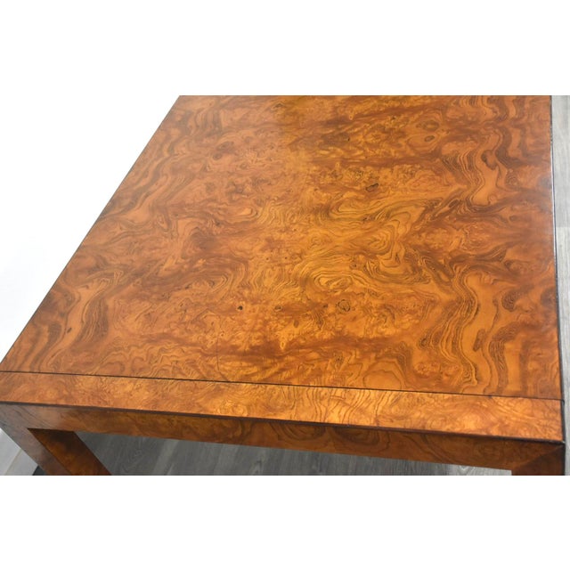 1960s John Widdicomb Burl Dining Table For Sale - Image 9 of 11