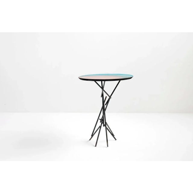 Copper Hand-Sculpted Side Table by Samuel Costantini For Sale - Image 10 of 12